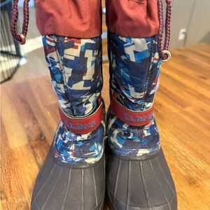 L.L. Bean Geometric Pattern Boots - Red and Blue